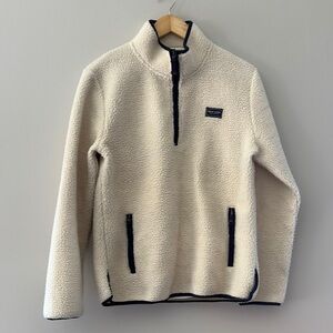 Cream & Navy Quarter Zip Pullover Fleece | Great Lakes Northern Outfitters